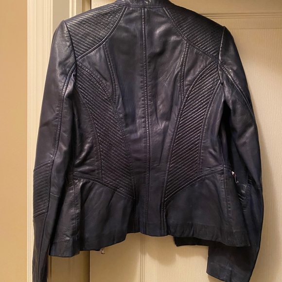 Danier Leather navy Selah jacket XXS - Picture 4 of 5